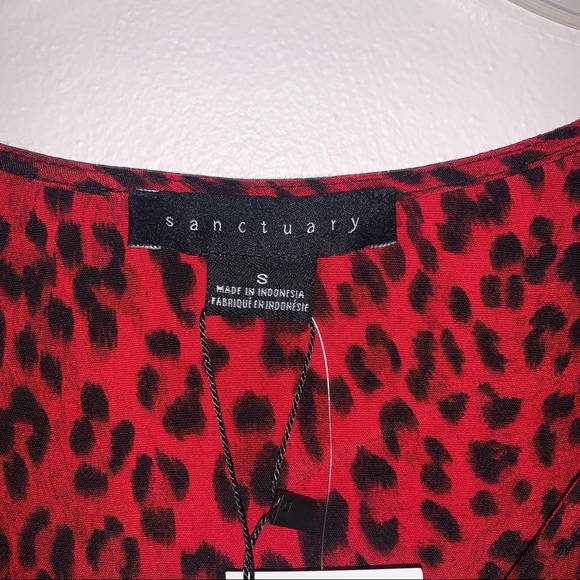 NWT Sanctuary size small blouse animal print - Picture 3 of 10